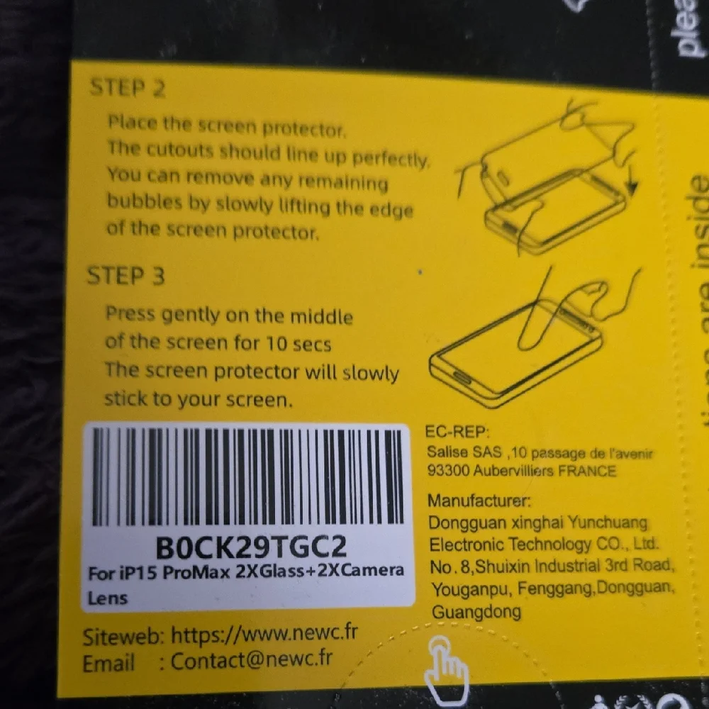 Screen Protector IP 15 ProMax 2x+2x Camera Lens